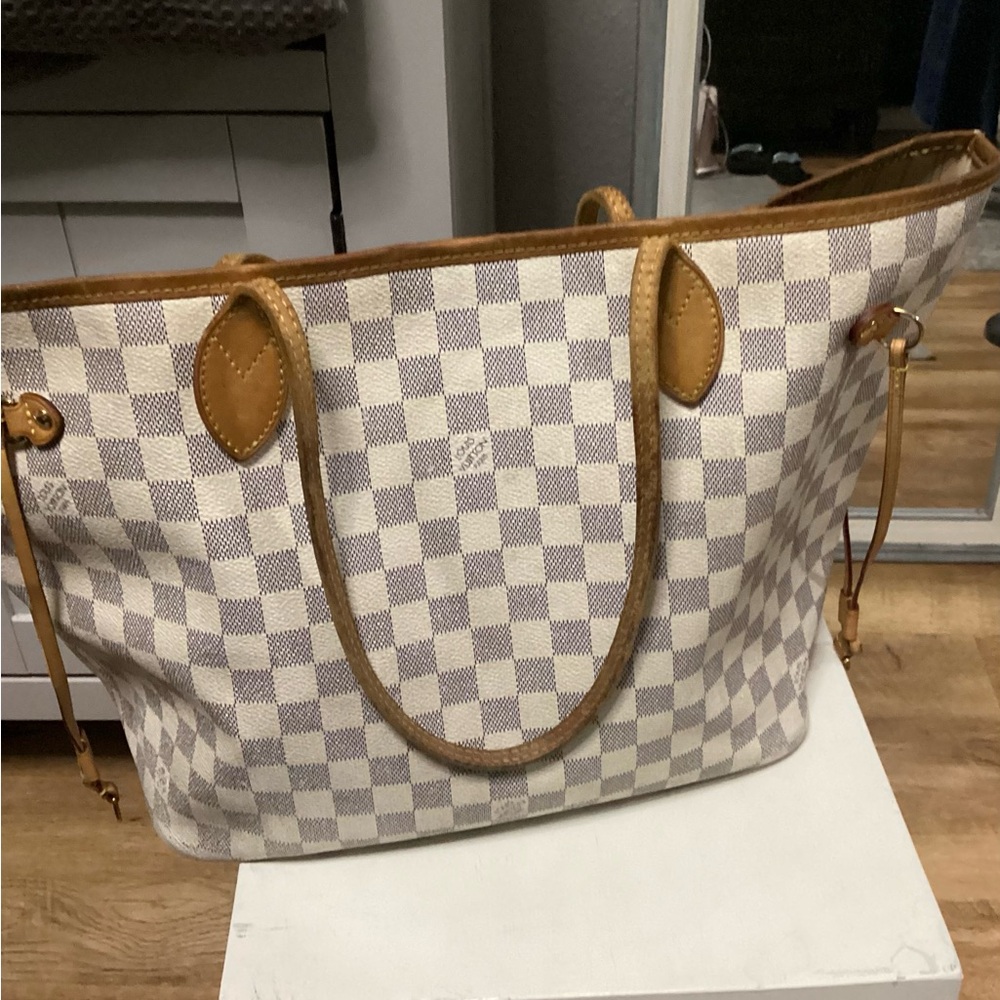 Vintage Louis Vuitton Neverful MM Damier Azur - Picture 2 of 10
